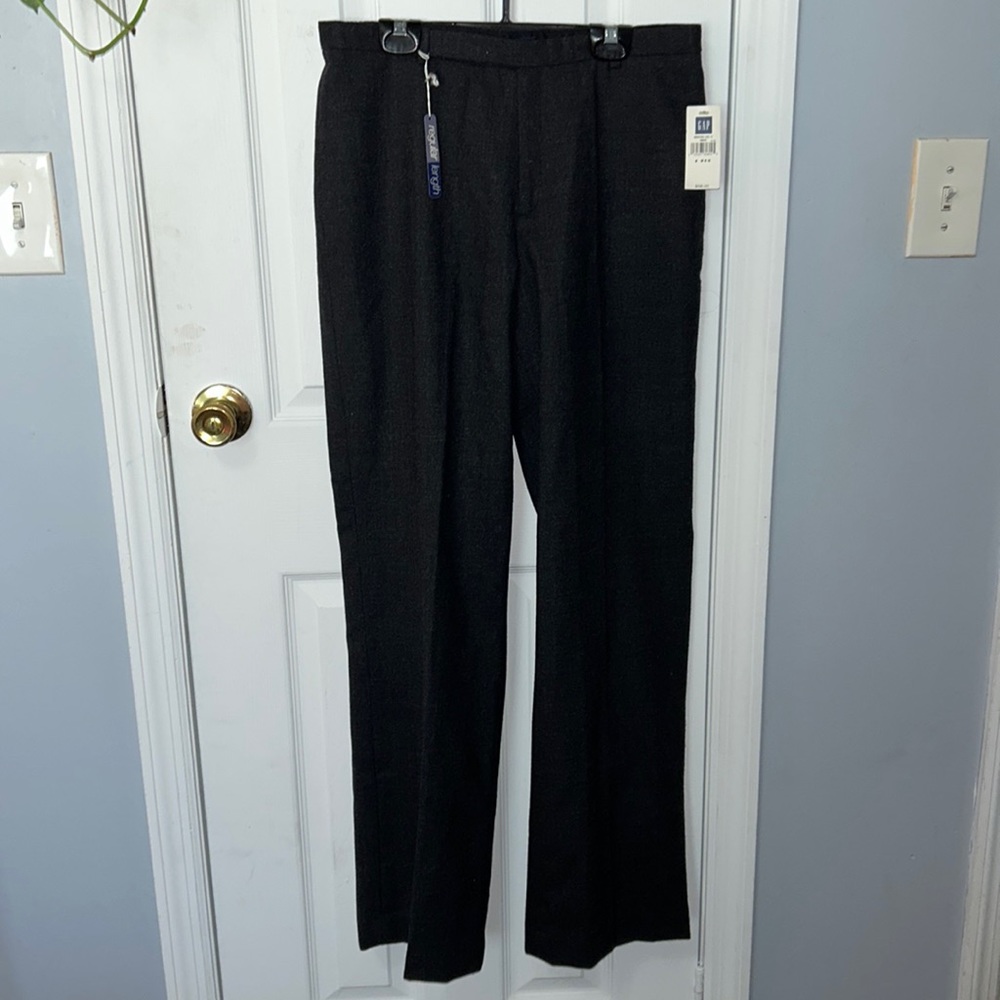 Gap Women’s Black Stretch Dress Slacks 58% Wool Sz 8R NWT